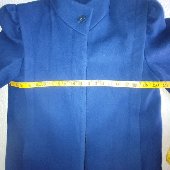 International Scene Royal Blue Wool Pea Coat with Extra Bottom  Size 11/12 - Picture 10 of 11
